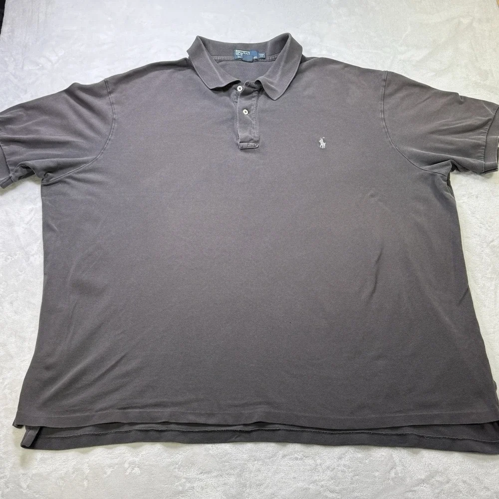 Polo Ralph Lauren Big & Tall 4XB Gray Cotton Polo Shirt‎ Big Size